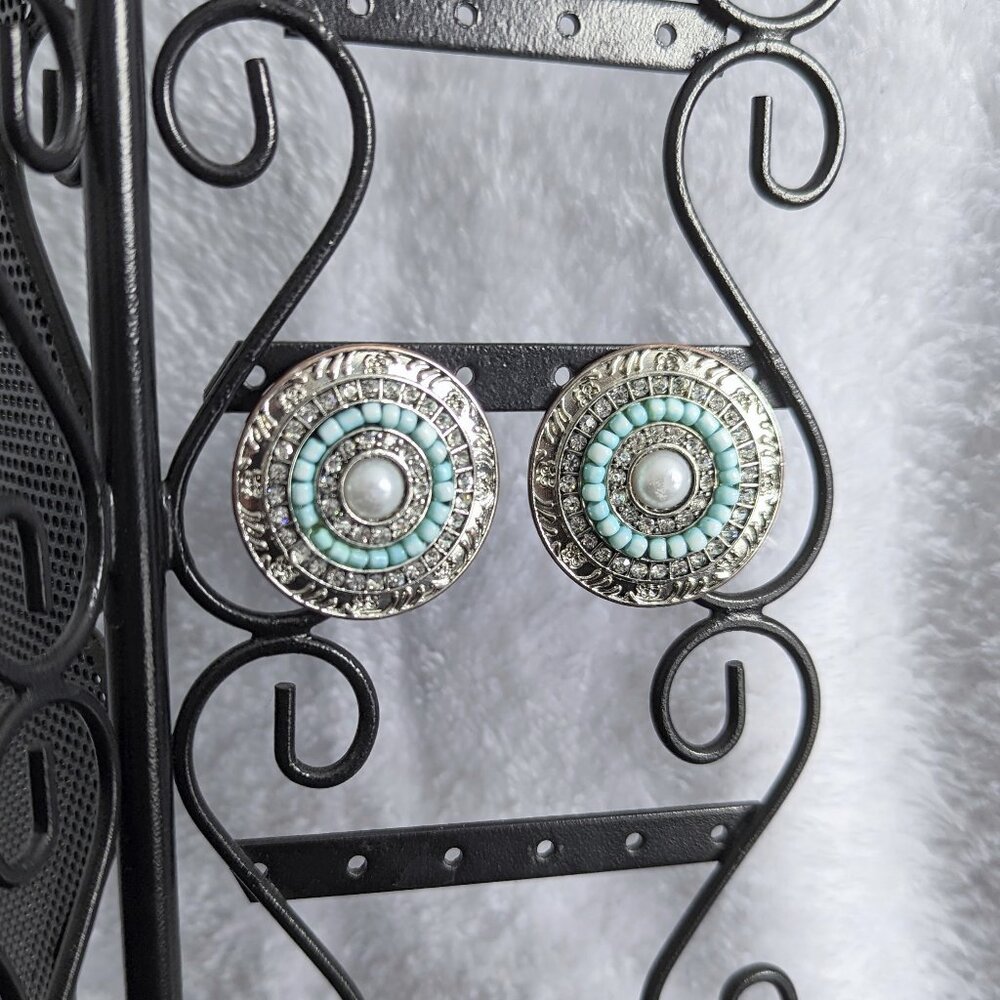 Claire's Boho Art Deco Medallion Festival Earrings